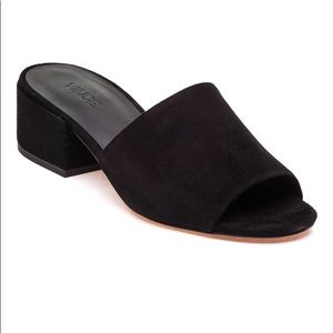 Vince Rachelle Black Suede Slides